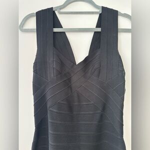 Herve Leger Classic Black Knit Dress